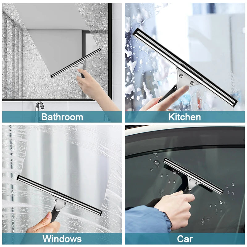 Professional Window Squeegee: 25 35 45cm Window Cleaning Squeegee with Rubber Blade