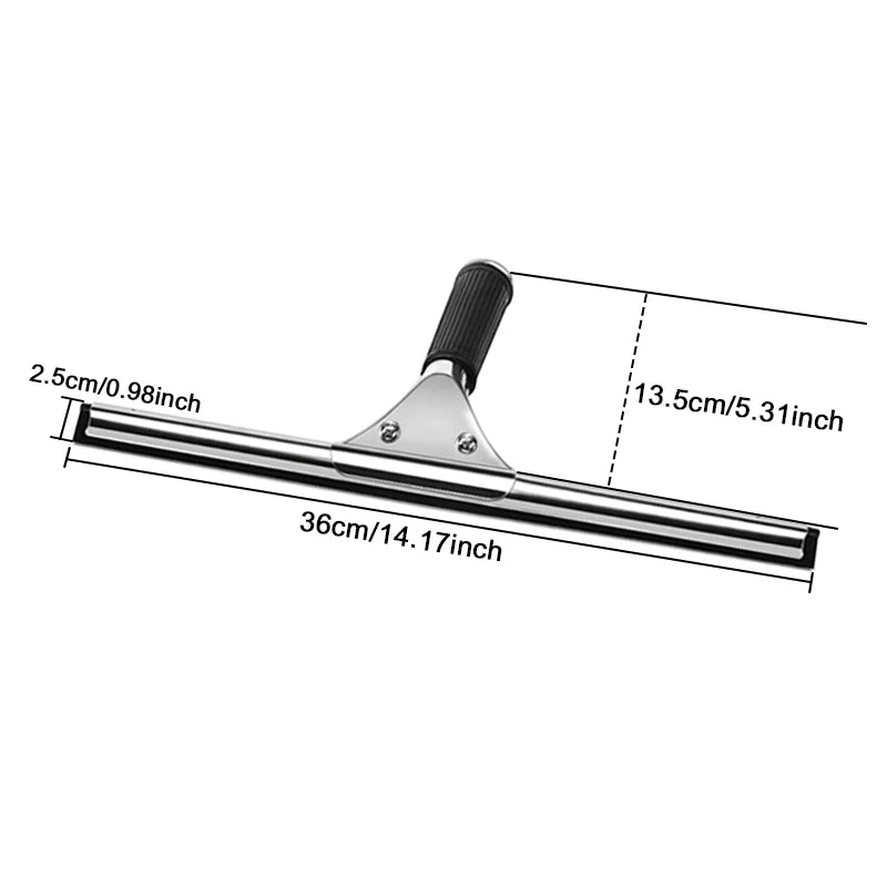 Professional Window Squeegee: 25 35 45cm Window Cleaning Squeegee with Rubber Blade