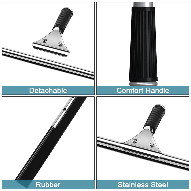 Professional Window Squeegee: 25 35 45cm Window Cleaning Squeegee with Rubber Blade