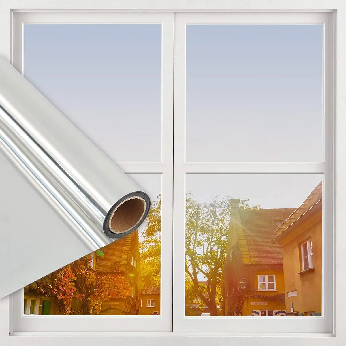 Daytime Shield: One-Way Mirror Privacy Film with Anti-UV Protection