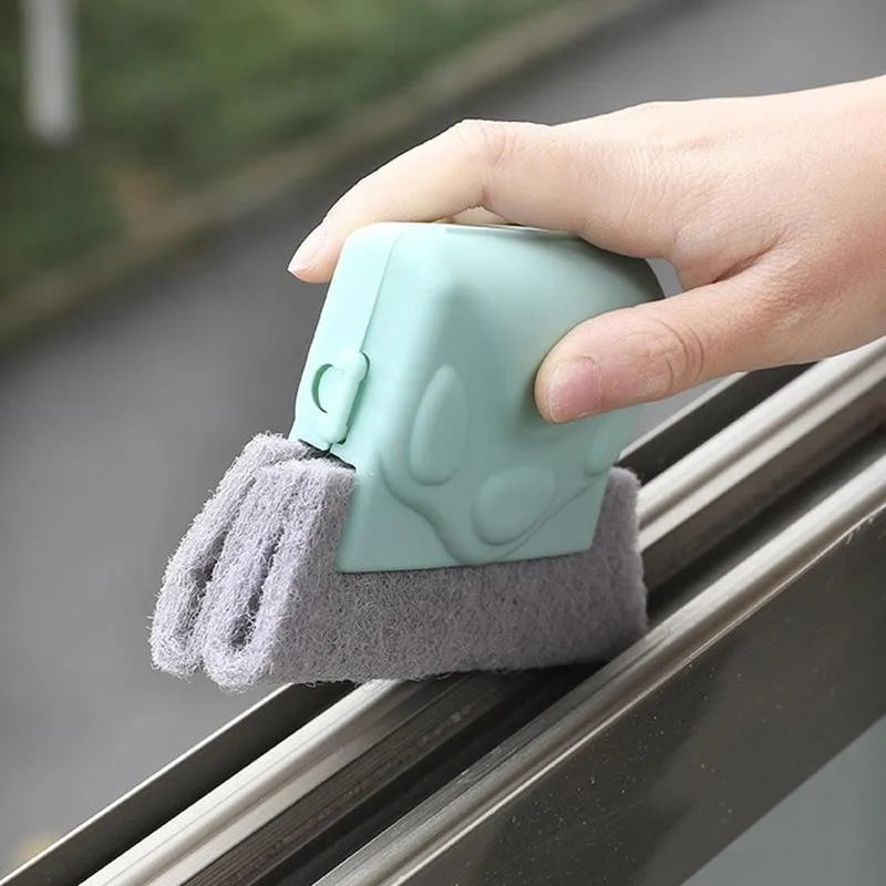 WindowSill Groove cleaner : Window Slot Cleaner Brush and Cleaning Cloth Combo
